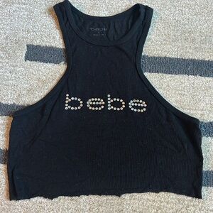 BEBE Rhinestone Tank